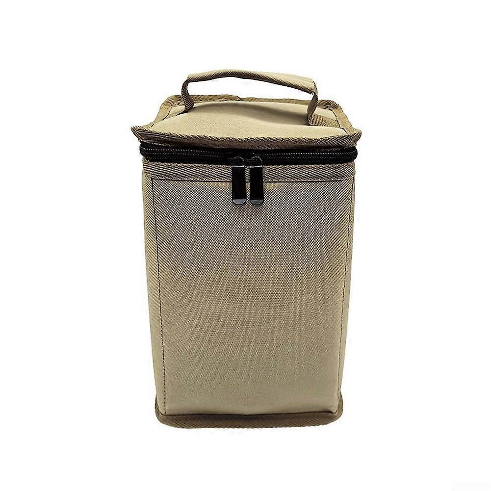 Functional Camping Storage Bag for Gas Bottles and Utensils (Small, Khaki) S Khaki