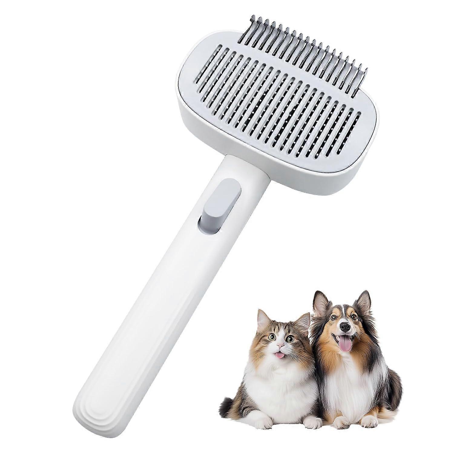 2-in-1 Self Cleaning Shedding Brush & Dematting Comb