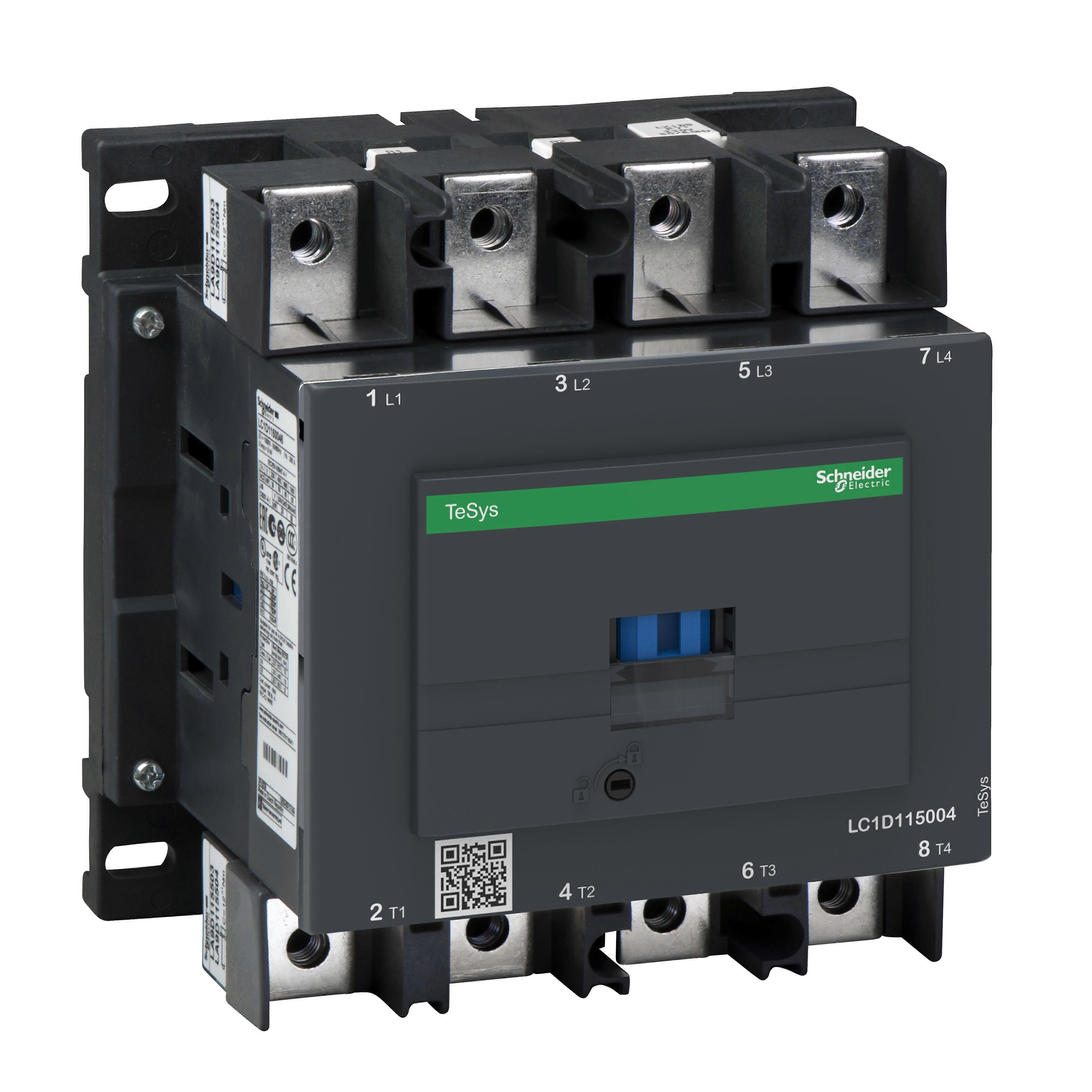 Schneider Contactor 4-pole 200a 230v Ac Tesys D Lc1d1150046p7