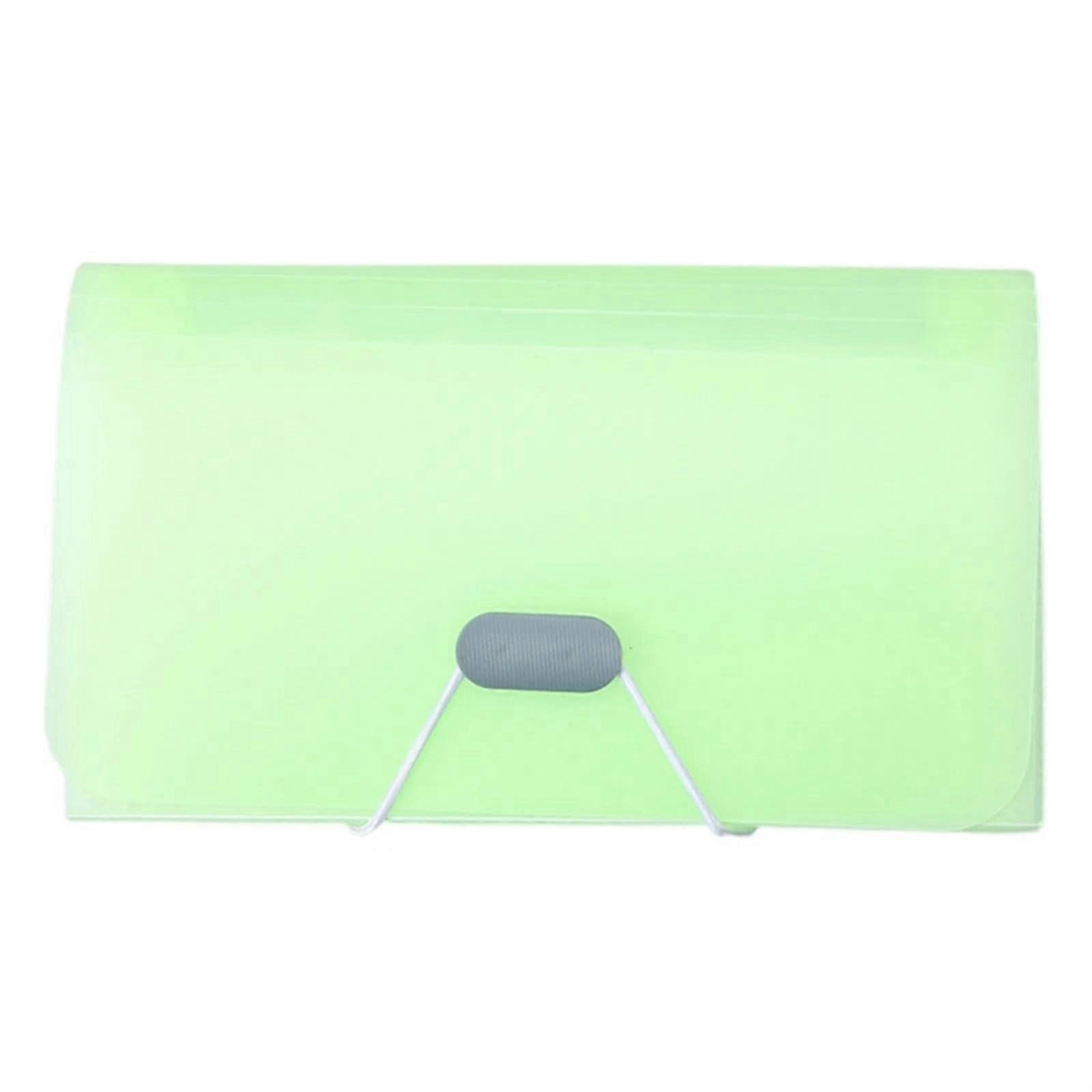 Accordion Folder A6 Document Organiser, Expanding Folder, Purse, Organ Bag (Green)