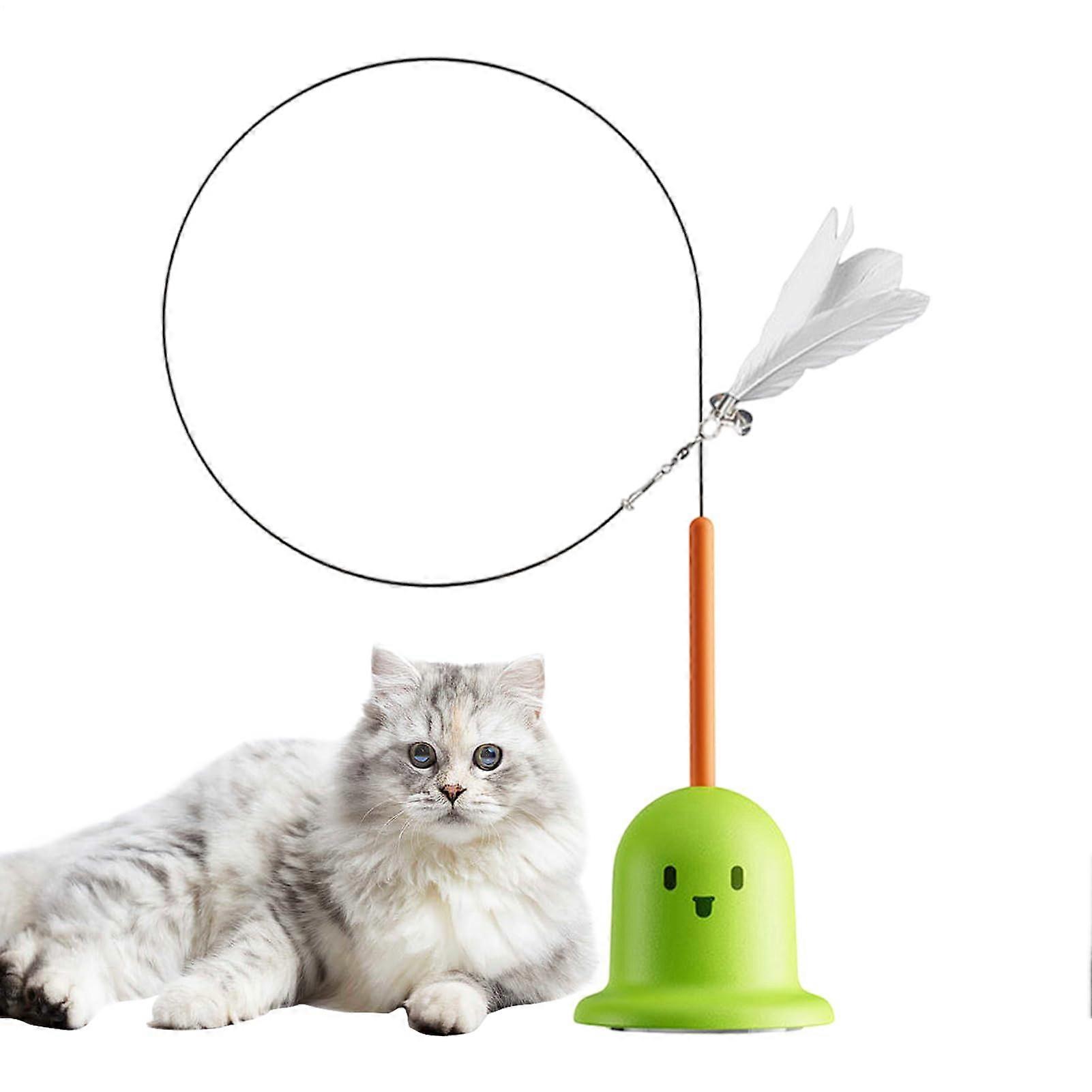 Teaser cat, cat feather, cat toy, with suction cup, interactive teaser for cats, interactive teaser wall for cats, eliminates boredom, green