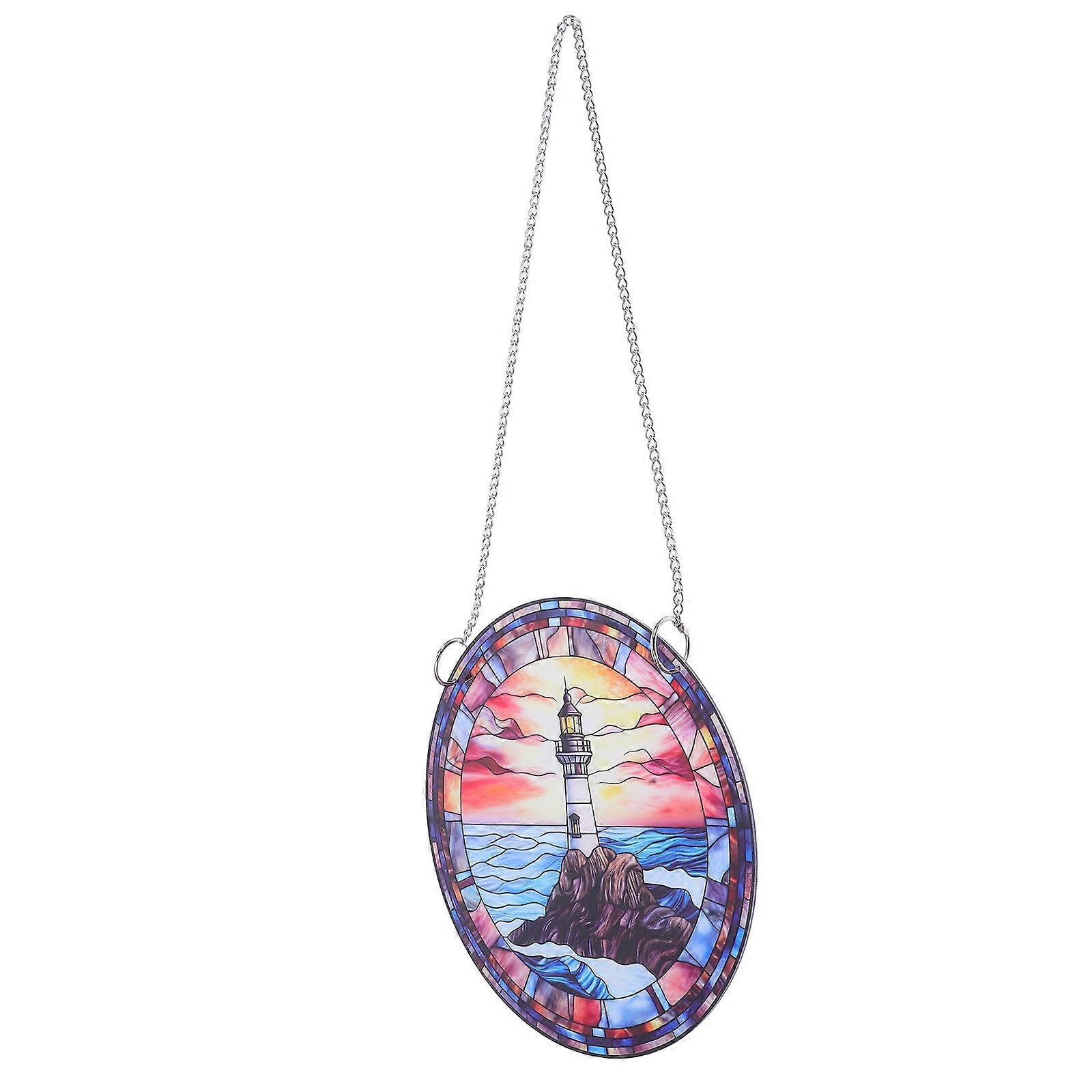 Acrylic Lighthouse Hanging Pendant Wall Ornament For Home Decor And Wall Ornament In Multi Color With Fashionable And Delicate Design 1Pack