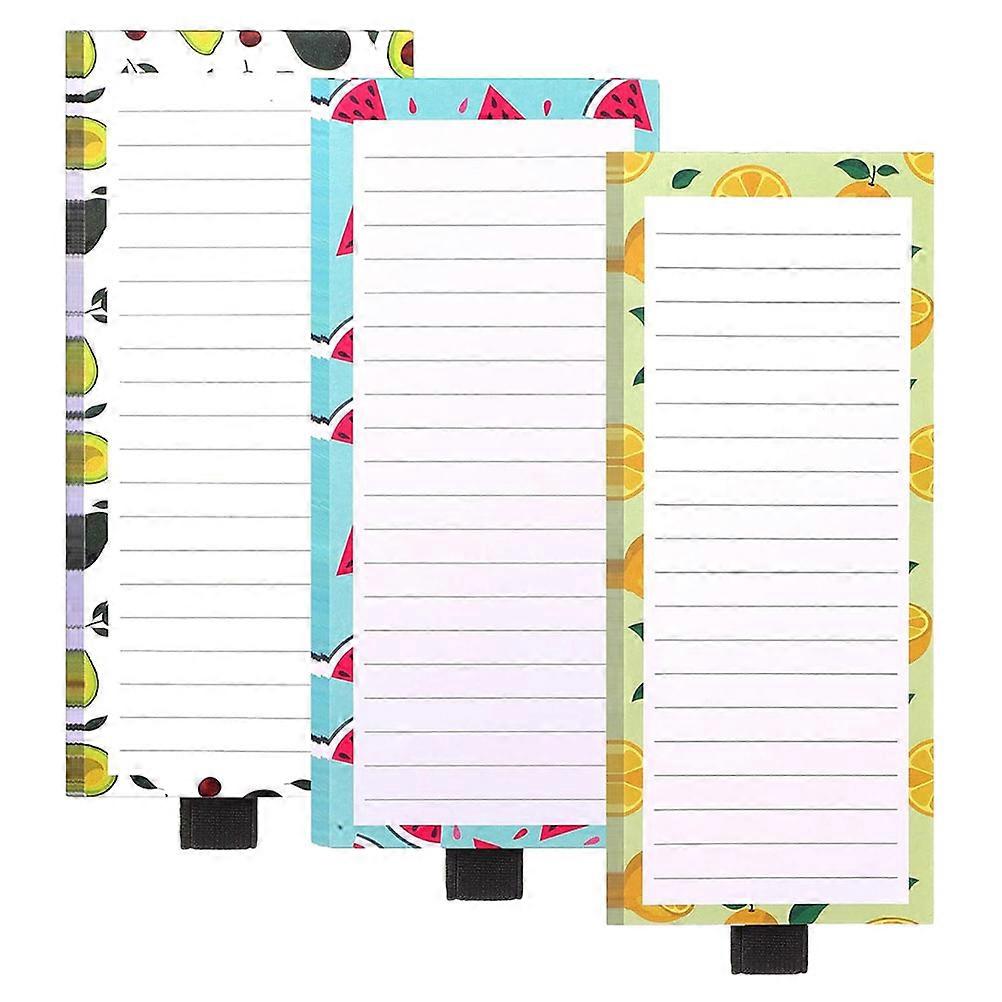 Shopping List Pad With Magnetic Backing 3Pack Ideal For Home Use Featuring Rectangular Shape And Grocery List Management
