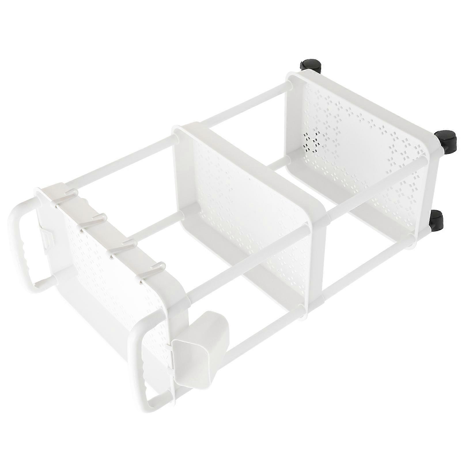 Multi-layer Storage Rolling Utility Cart 1 Set For Home Use 79.00X37.00X24.00CM White Fine Workmanship