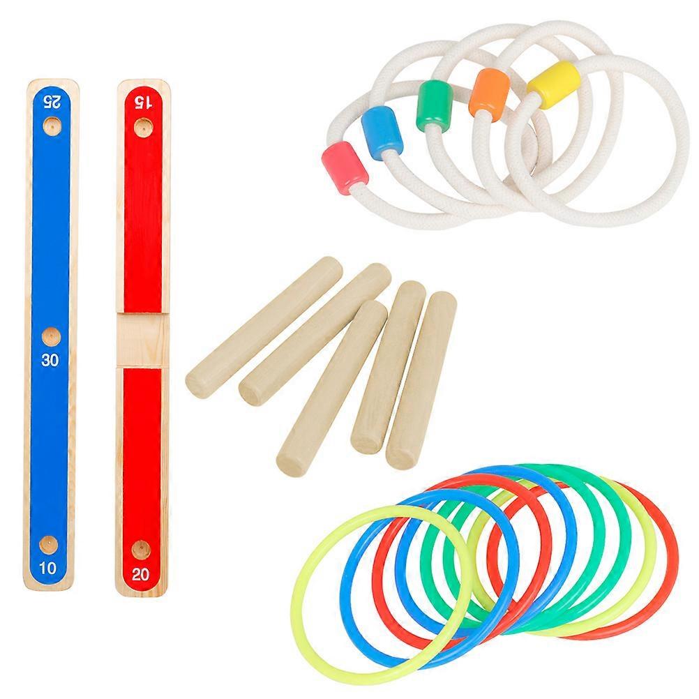 Throwing Rings Toy Ring Toss Game For Kids And Adults In 1 Set Quoits Set