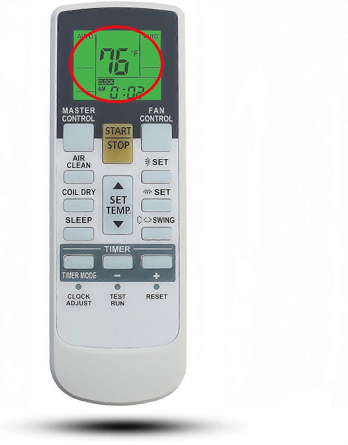 Universal Replacement Remote Control for Fujitsu AC Air Conditioner (Fahrenheit and Backlight) White