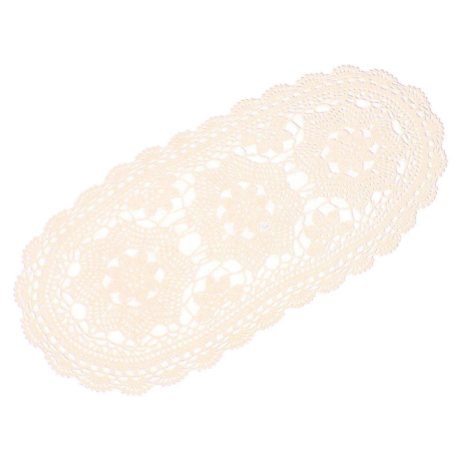 Lace Table Runner For Dining Environment Creation And Picnic Table Decor In Beige With American Country Style 1Set
