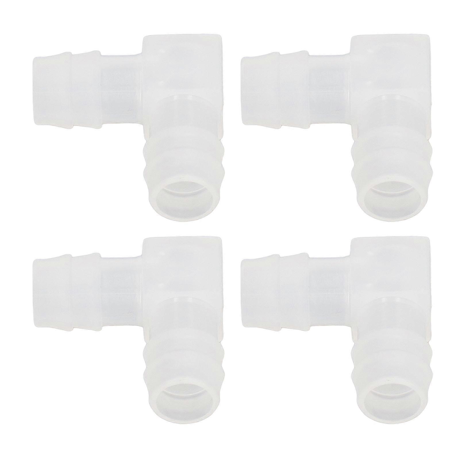 10Pcs Plastic Hose Joint 90° Elbow Bend PP Non Toxic Odorless L Pipe Connector for Aquarium Laboratory 14mm / 0.55in 
