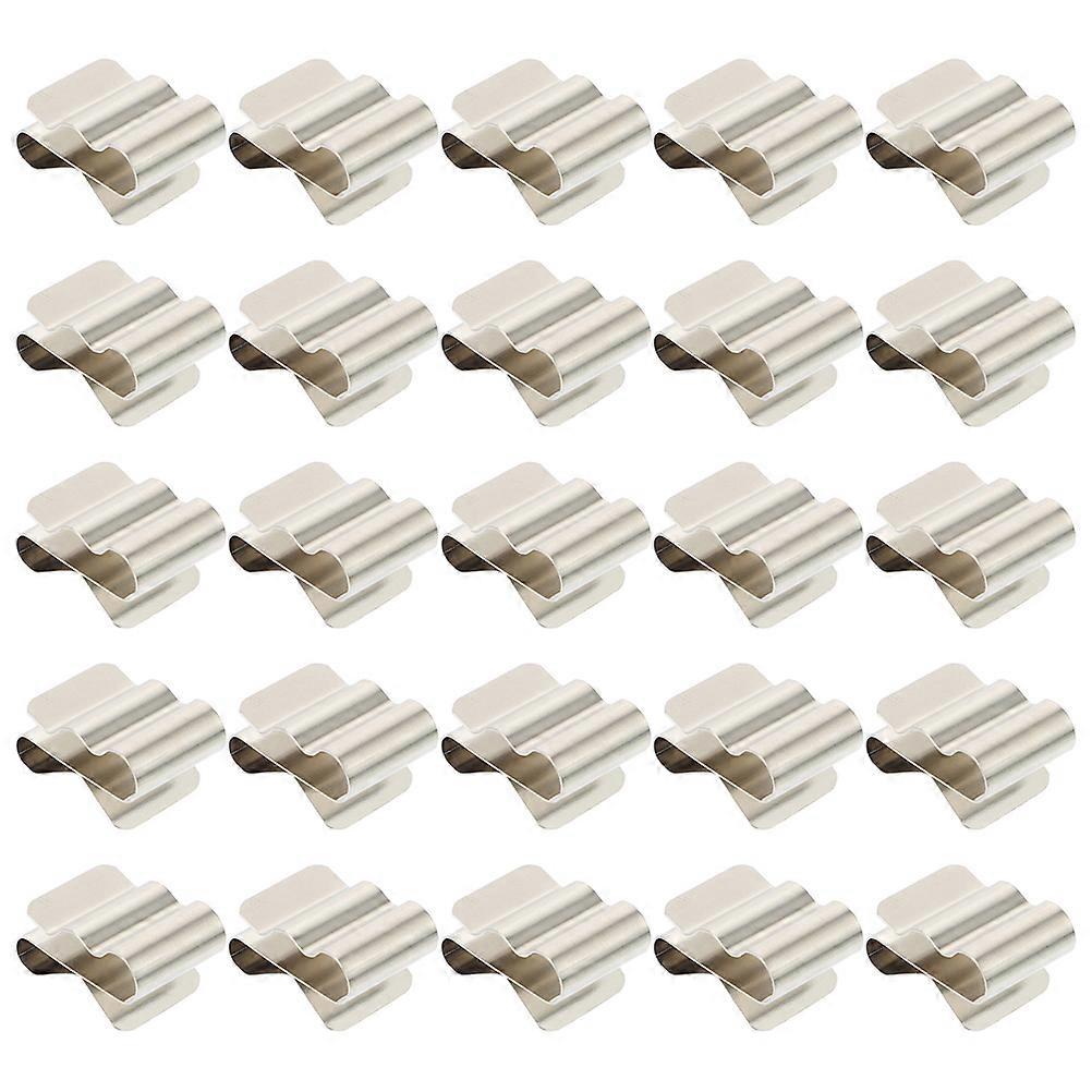 60pcs Stainless Steel Wire Clips for Module Cable Management, Solar Cable Fasteners with Double Wire Design for Efficient Wiring and Easy