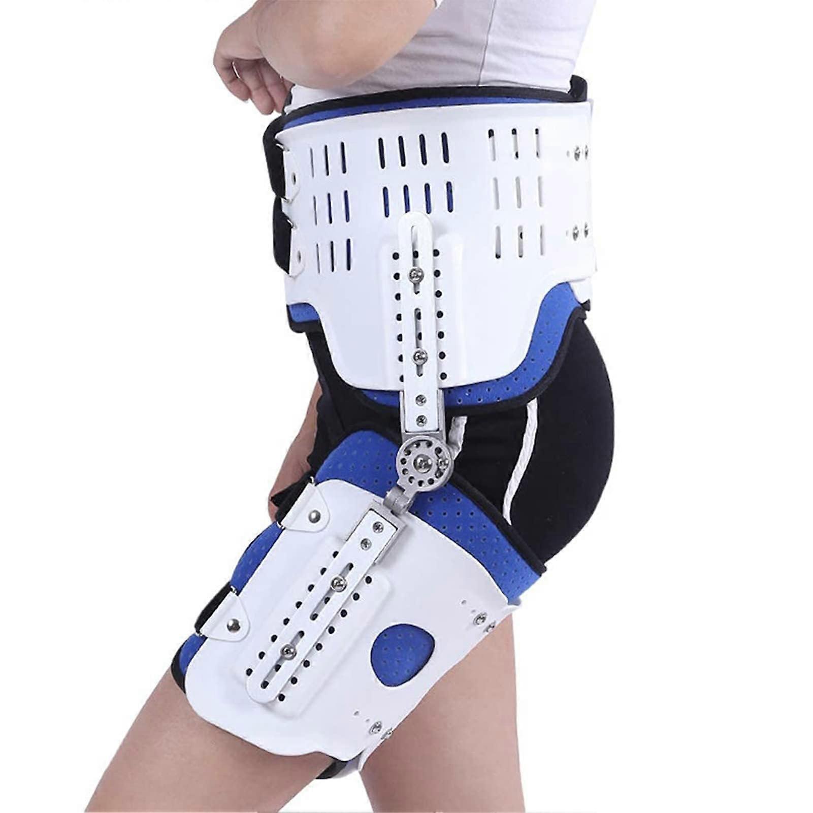 Hip Brace with Adjustable Hinge for Hip Pain Relief, Sciatica, Groin and Thigh Support – Left White