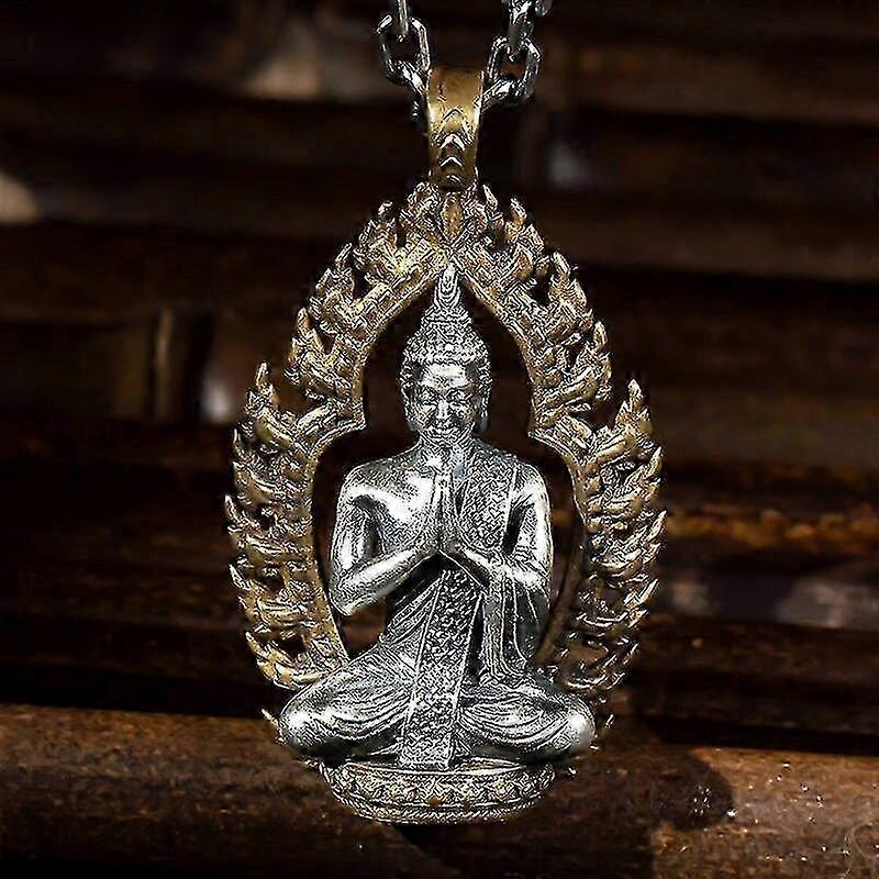 Buddha riipus kaulakoru miehille naisille buddhalainen amuletti retro koru lahja