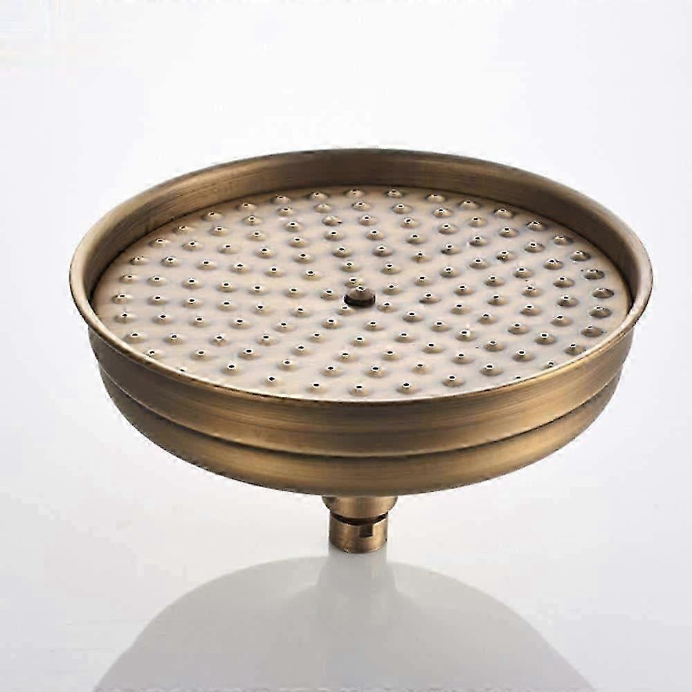Pomme de douche généralisée 8 pouces - Luminaire de salle de bain rond en laiton antique