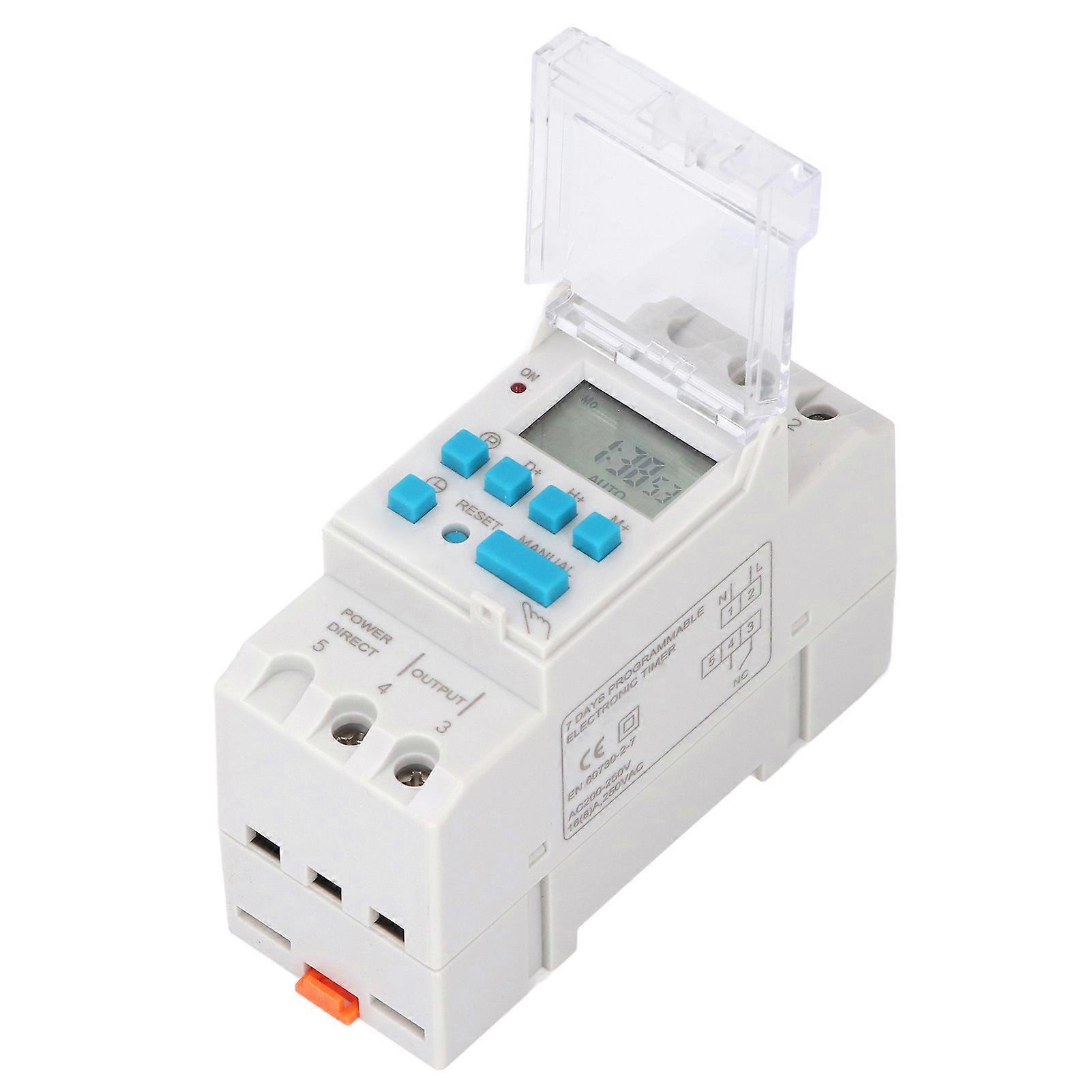 7 Day Programmable Timer LCD Display Digital Timer Switch Automatic Cycle Timing Controller Battery Backup Memory 