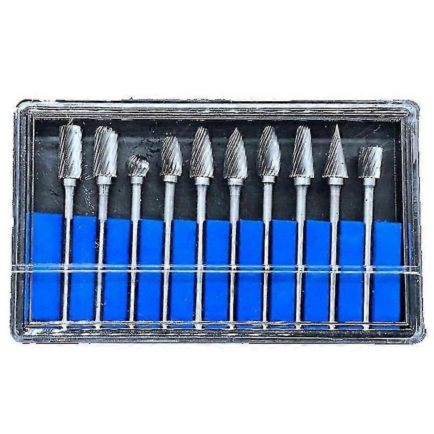10pcs Tungsten Carbide Double Cut Rotary Burr Set -HK819