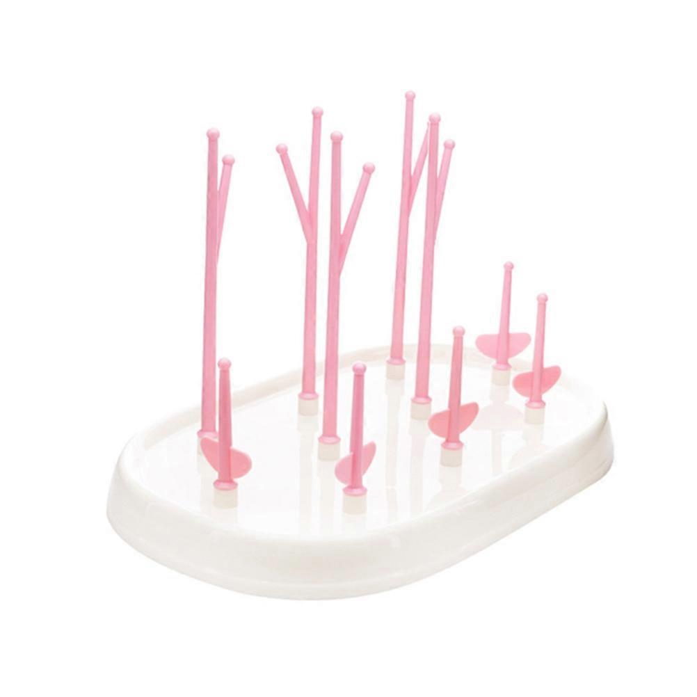 Durable Plastic Baby Bottle Drying Rack with Removable Tray for Easy Storage and Organization Multi