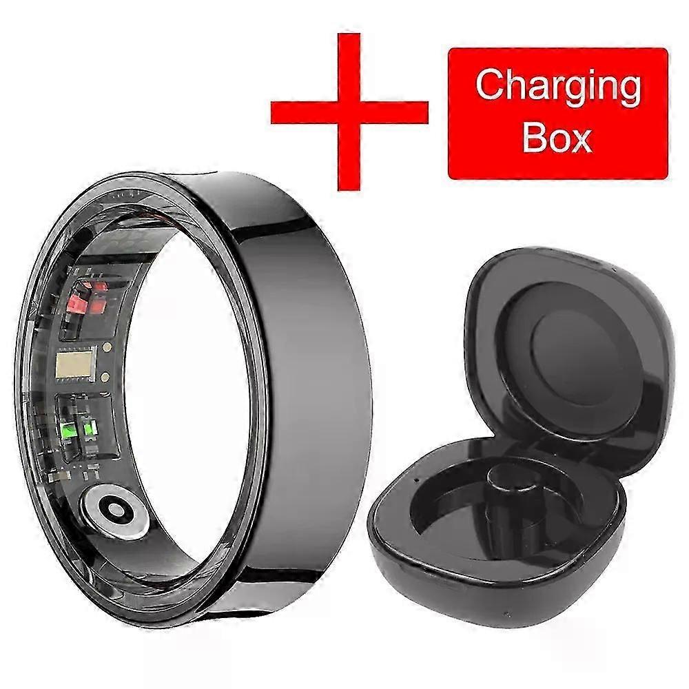 R09 נירוסטה טבעת חכמה 5atm עמיד למים שחייה טבעת אצבע חכמה טמפרטורת העור קצב לב ניטור חמצן בדם