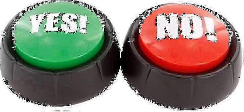 2pcs Oui Bouton et Non Bouton Avec Sound Talking Buttons Office Home Learning Buzzers