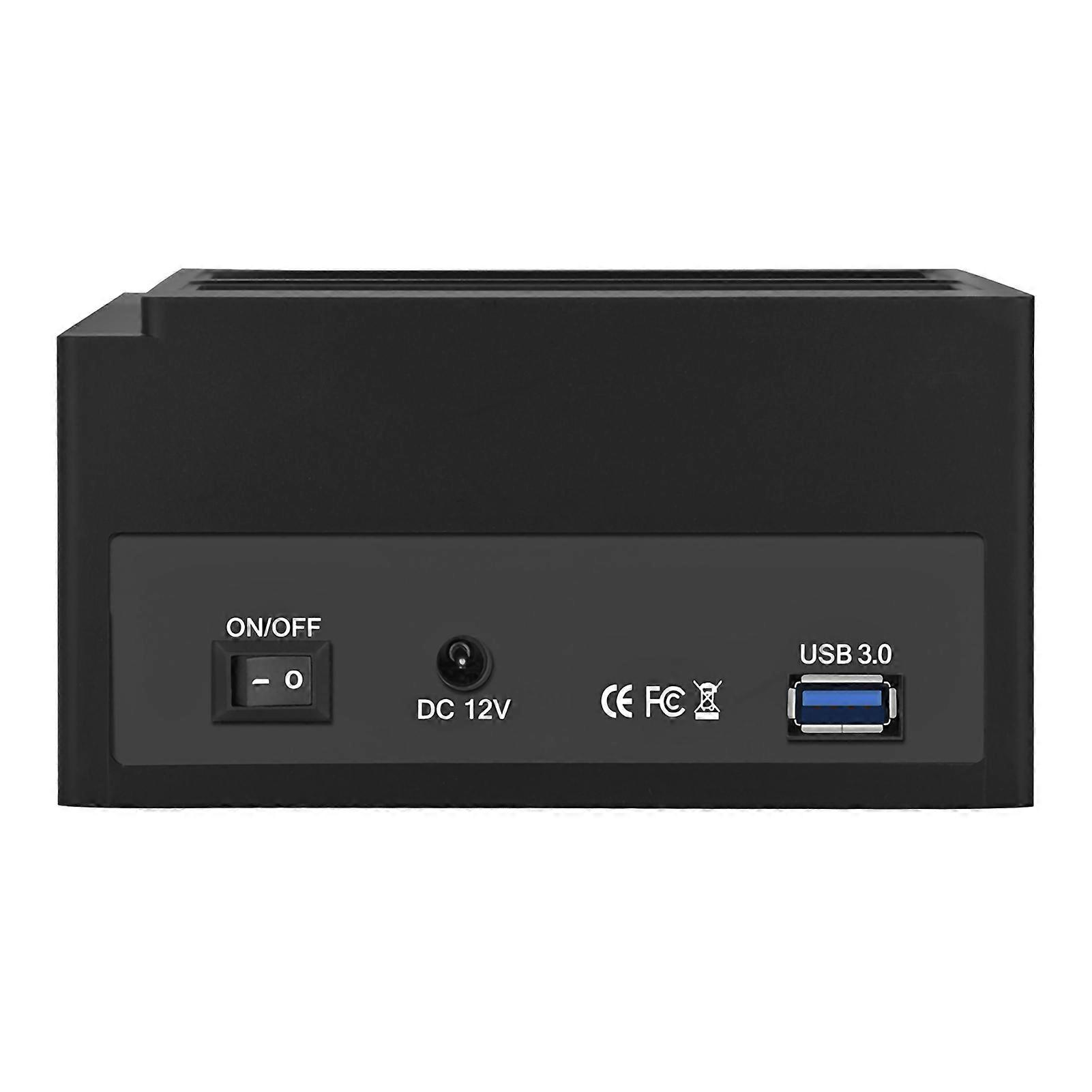 2.5/3.5 Polegadas Dual-Bay USB 3.0 SATA IDE HDD Estação de Acoplamento Preto