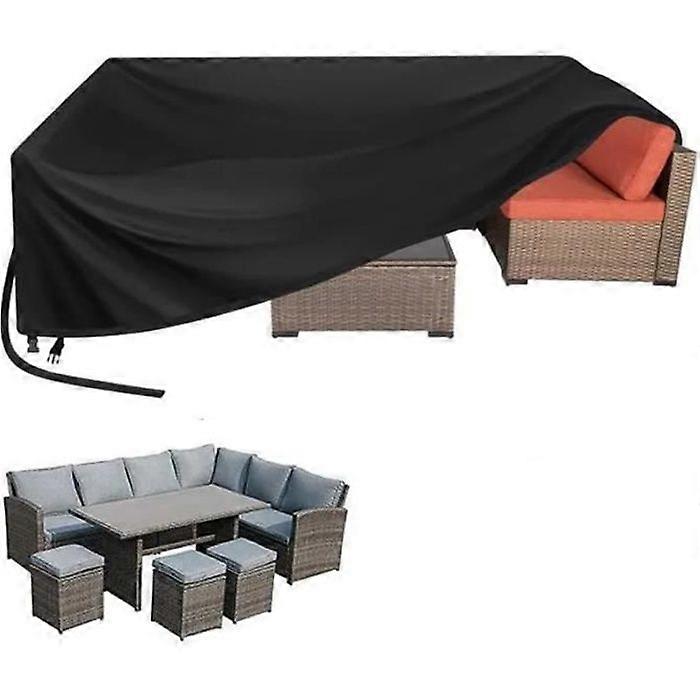 YSTP 420D Oxford Garden Furniture Cover 250x90cm Waterproof Tarpaulin with Rope and Buckle Lock Anti-UV