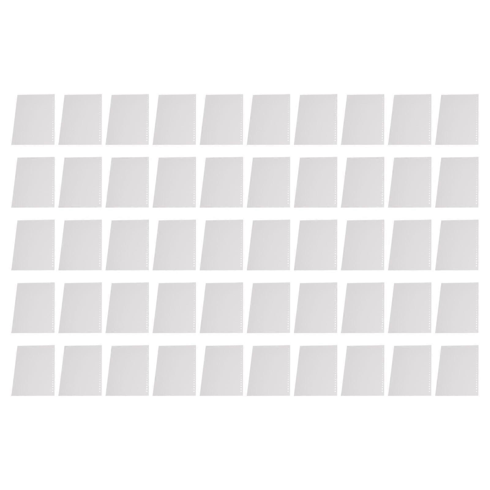 50Pcs Sheet Protector Paper Binding Cover Matte A5 20 Holes PP Plastic for Presentation White