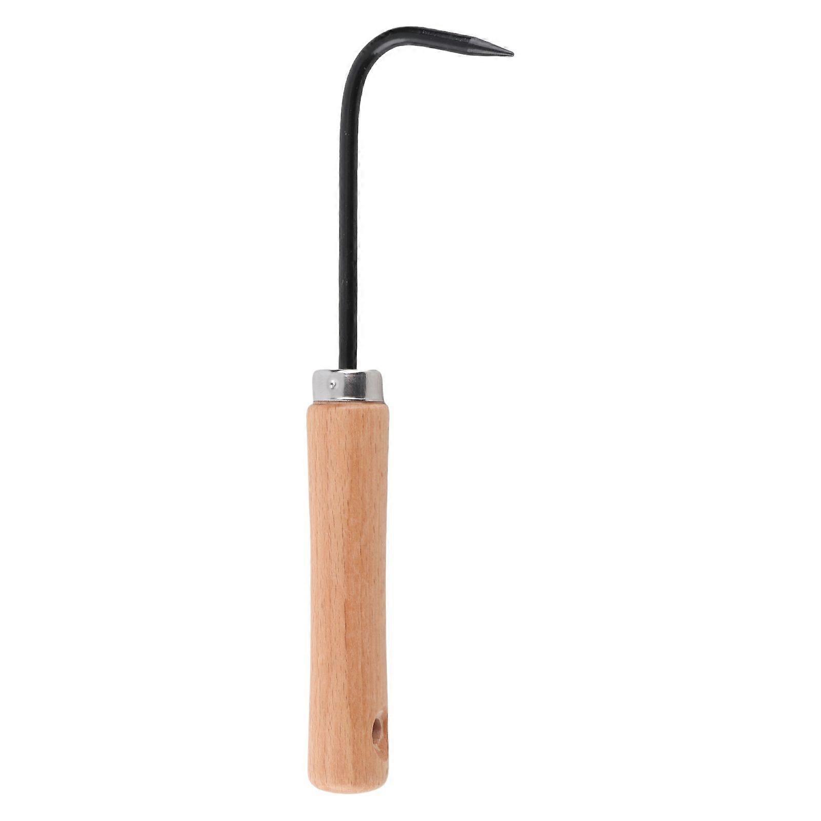 Garden Weeding Hook Manual Weeder with Wooden Handle Outdoor Digging Cultivator