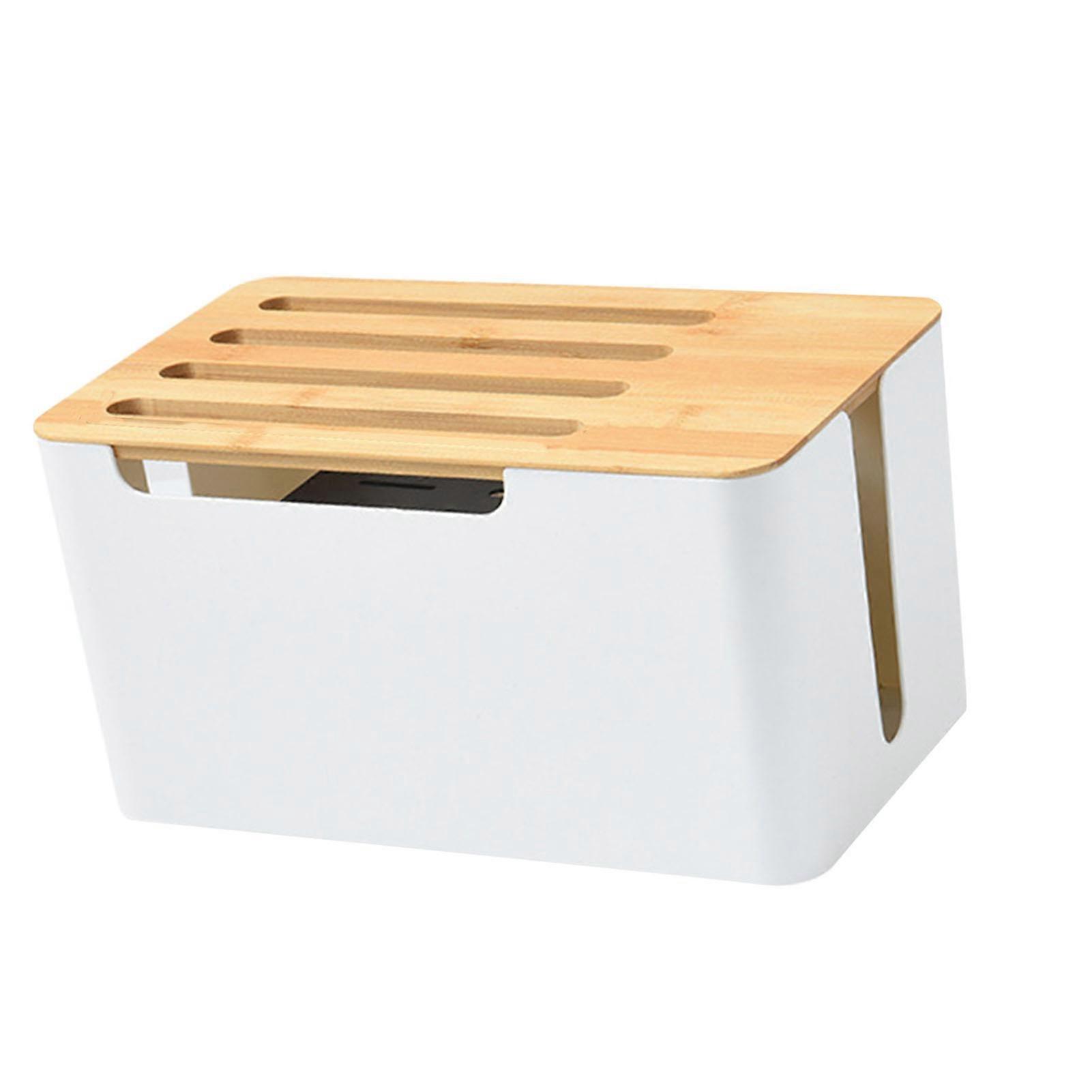 Double Layer Router Organizer Box Plastic Cord Holder Storage