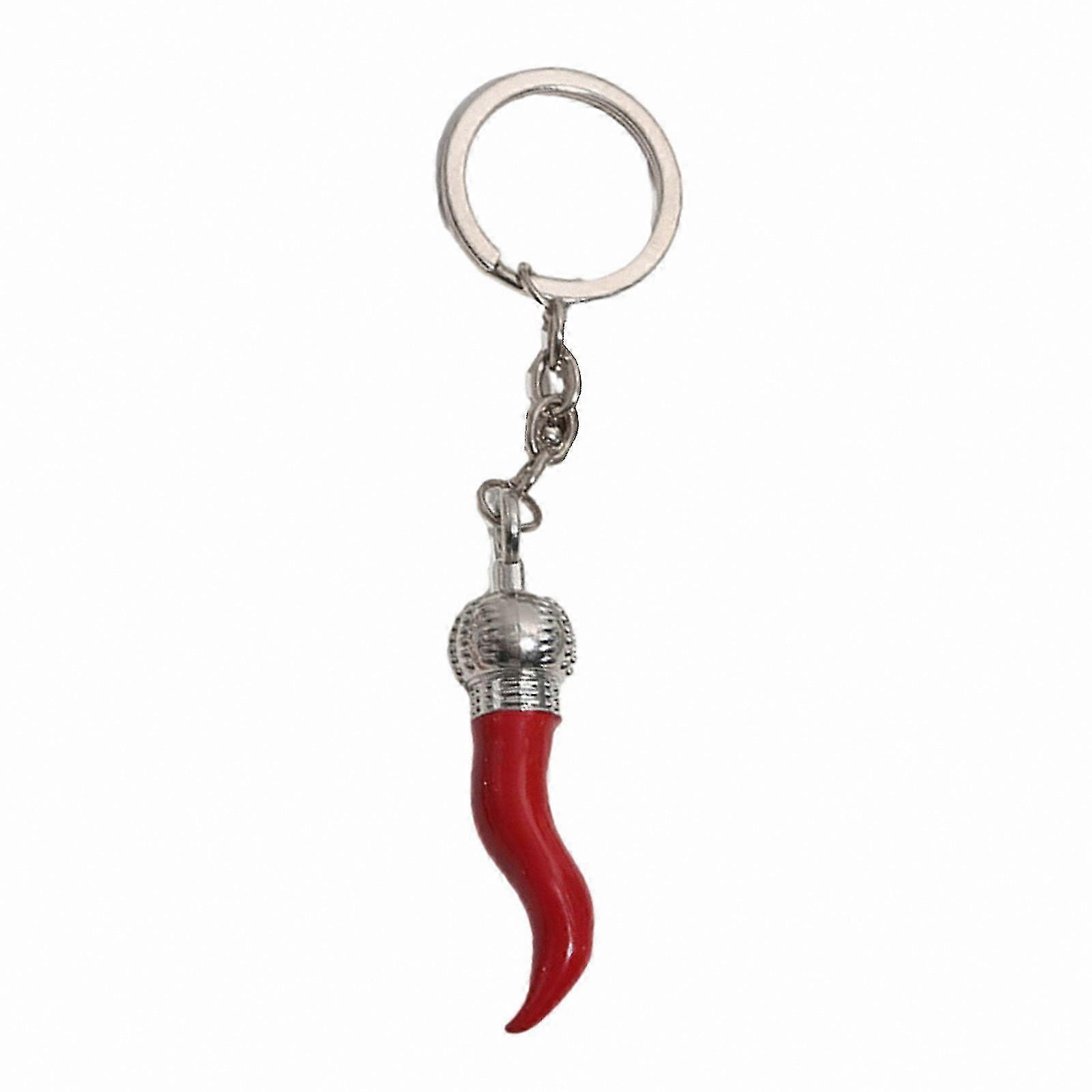 Stylish Chili Pepper Keychain - Durable Alloy Keyring, Eye-Catching Bag Accessory, Long-Lasting Key Chain Charm for Everyday Use