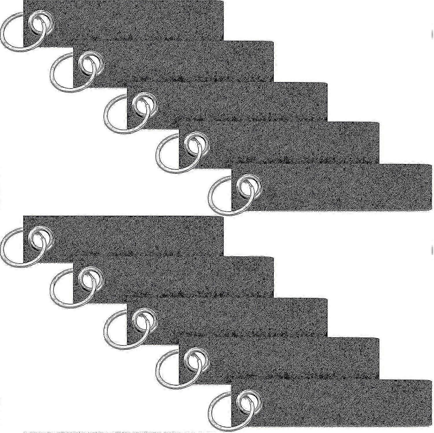 20pcs לבד מחזיקי מפתחות עם טבעת נירוסטה עבור diy קישוט מלאכה מחזיק מפתחות, להכנת עצמך keyrings ריק 13x3 ס"מ - HHWW