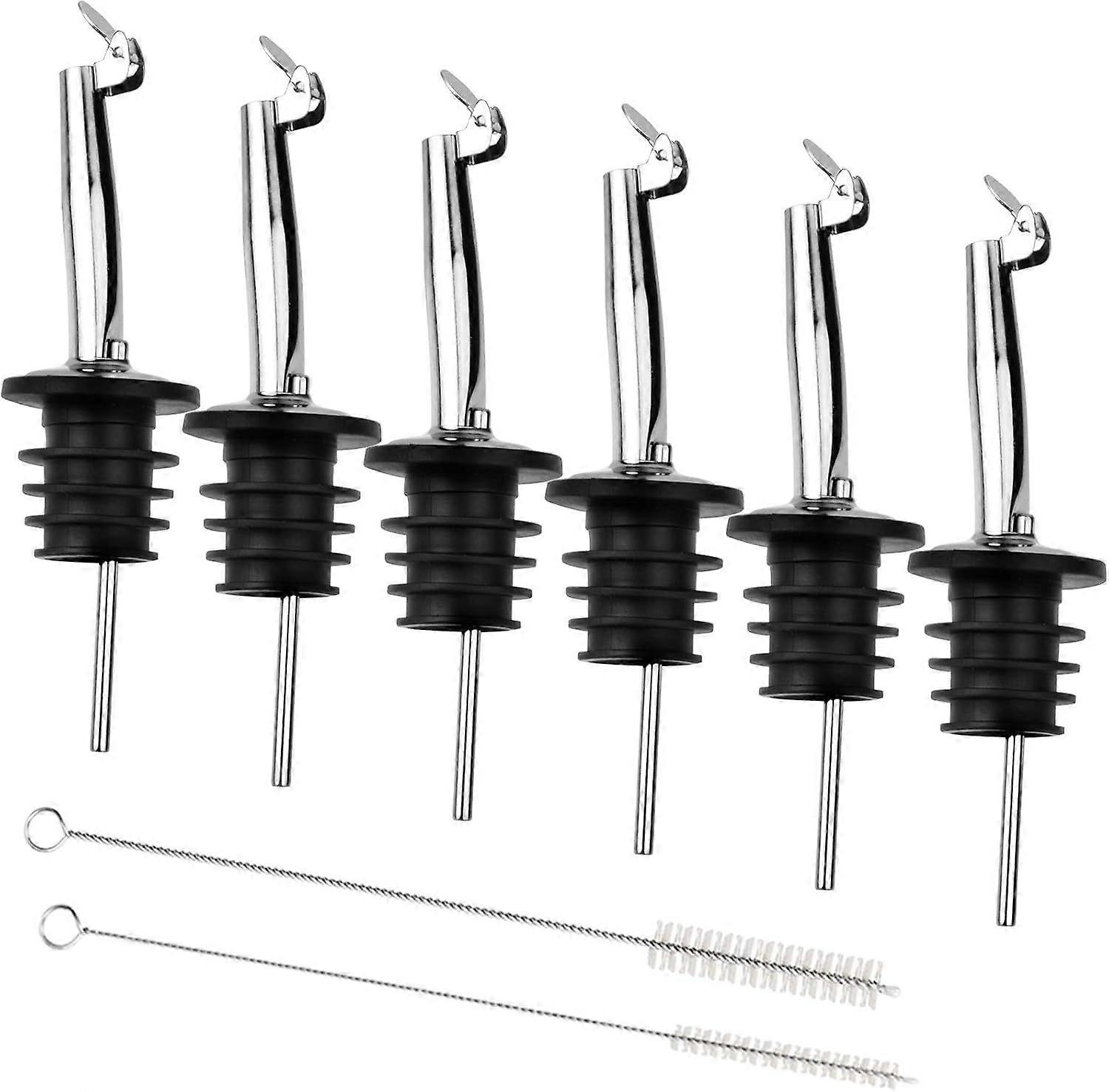 Bottle pourer with flap 6 pieces pourer oil set with 2 styles