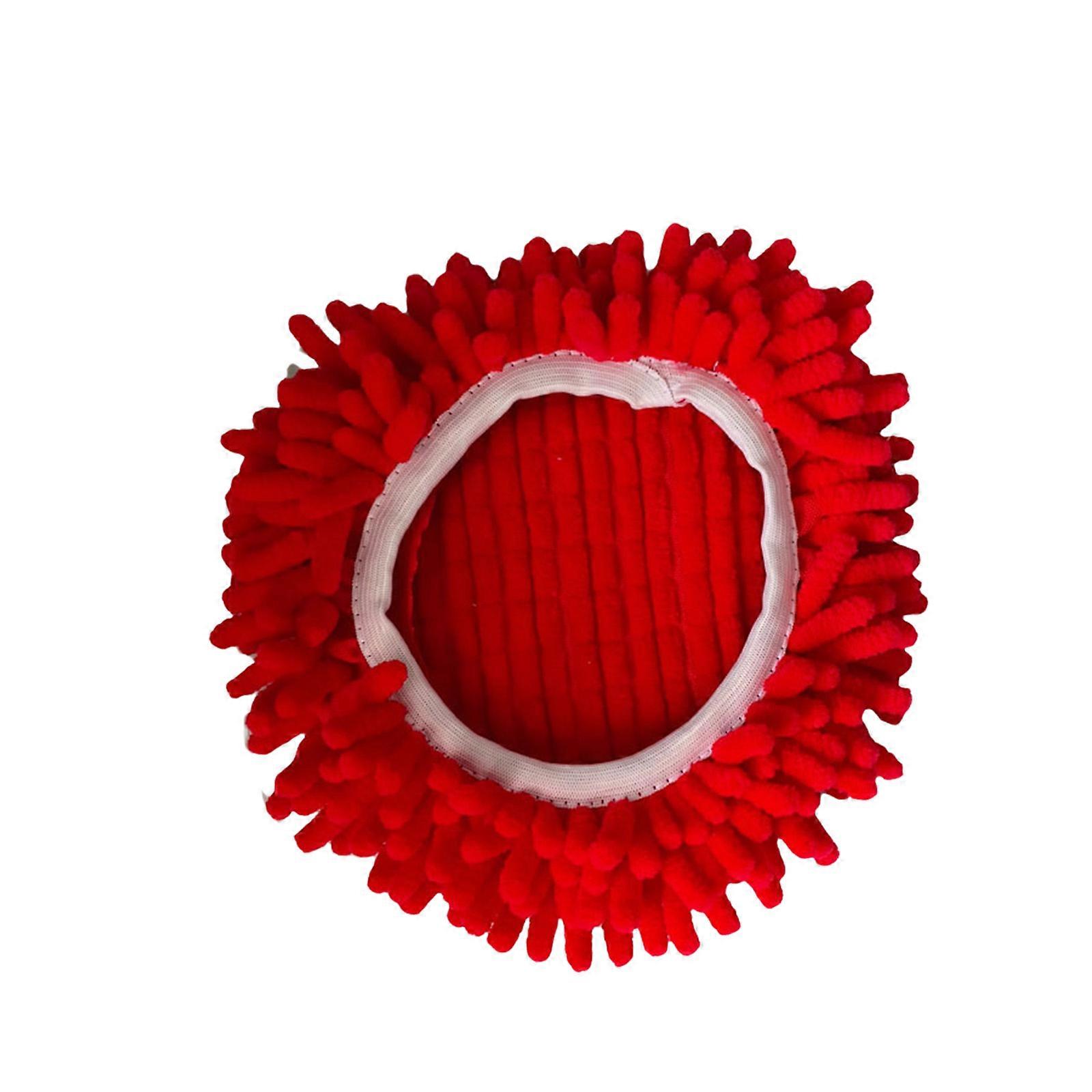 Extra Thick Cloth Mop Refill Head For Stubborn Dirt Removes Grimes From Corner Grout Lines Without Leaving Residues  Red