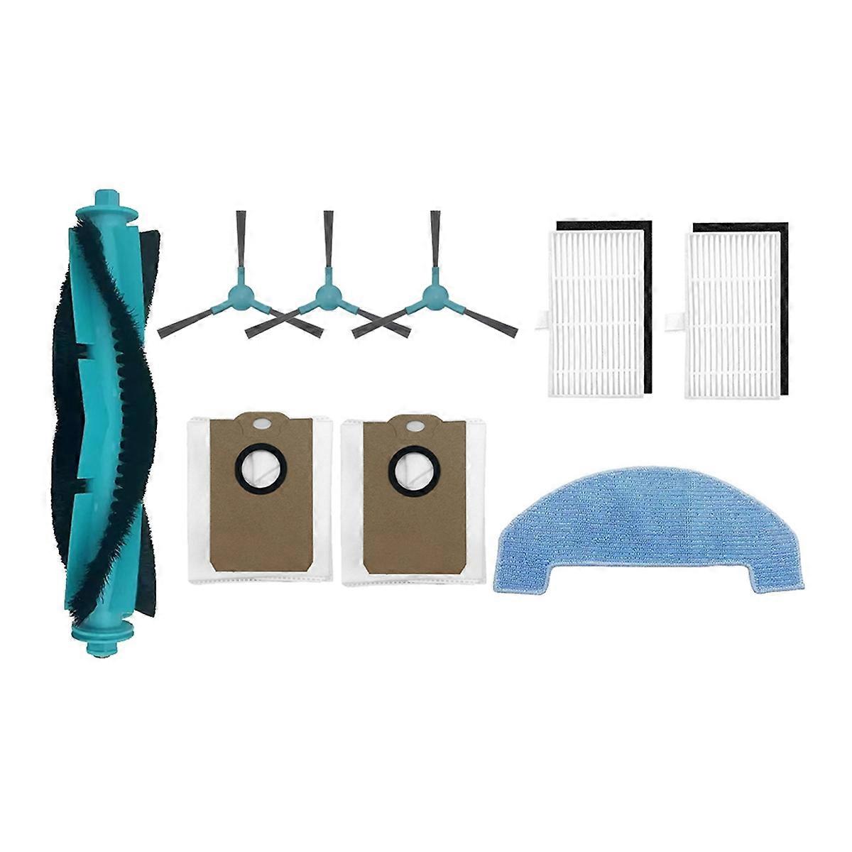 9PCS Main Brush Dust Bag Side Brush Mop Cloth HEPA Filter for MONSGA MS1 MAX Robot Vacuum Vacuum Cleaner Accessories