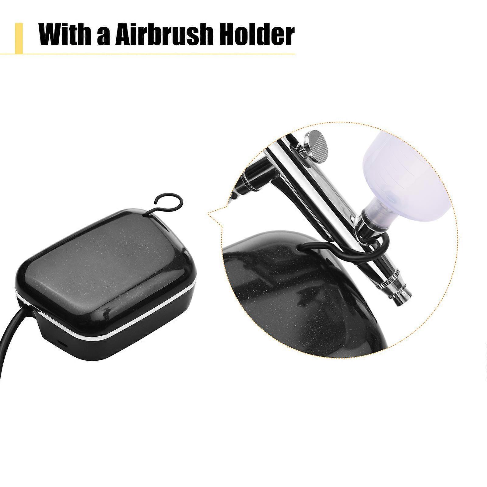 Multi-Functional Airbrush Kit 18PSI USB 2 Paint Cups 20/40CC Black