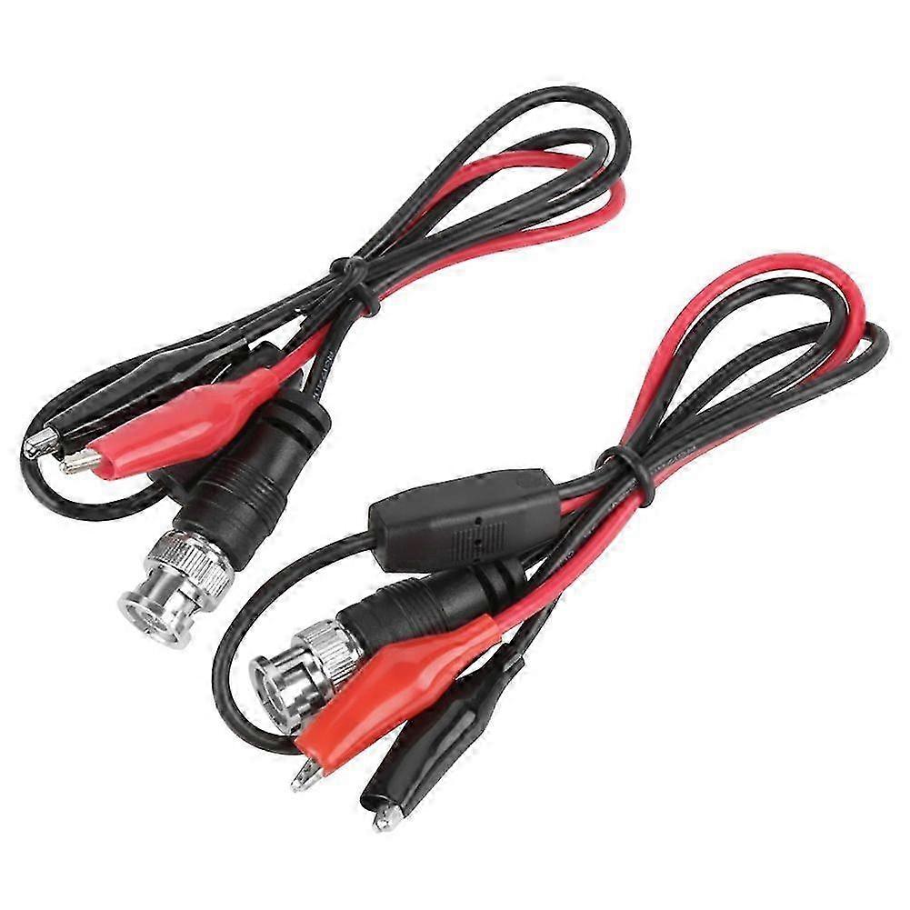 High quality 2PCS BNC Plug Q9 to Dual Alligator Clip Oscilloscope Test Probe