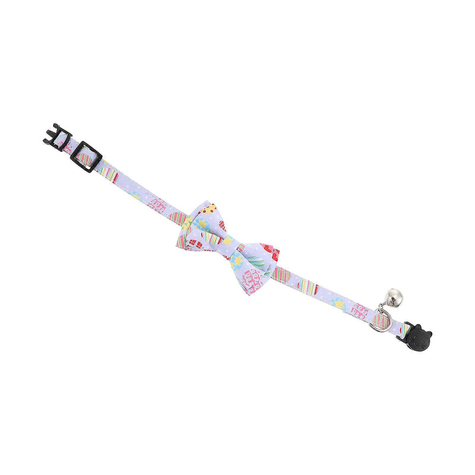 Delicate Kitten Bowknot Cat Accessory for Pet Use Polyester Purple
