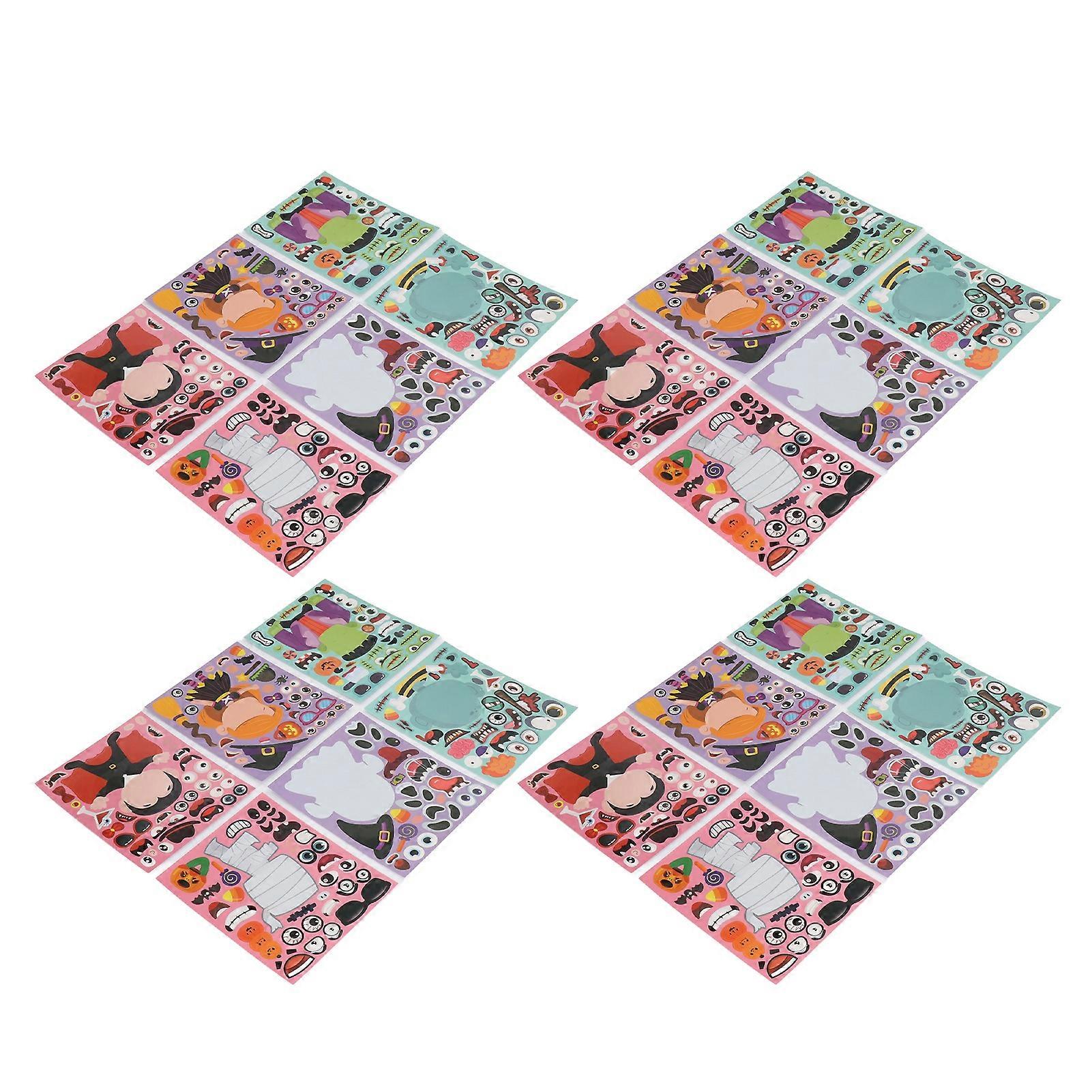 24 Pcs Face Change Stickers Removable Anti Fade Safe Facial Expressions Stickers for Children Above 3 Years Old 