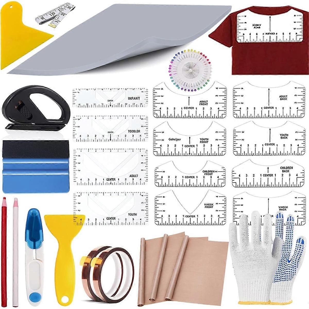 1set Sublimation Shirt Tool Kit for HTV Vinyl Craft A