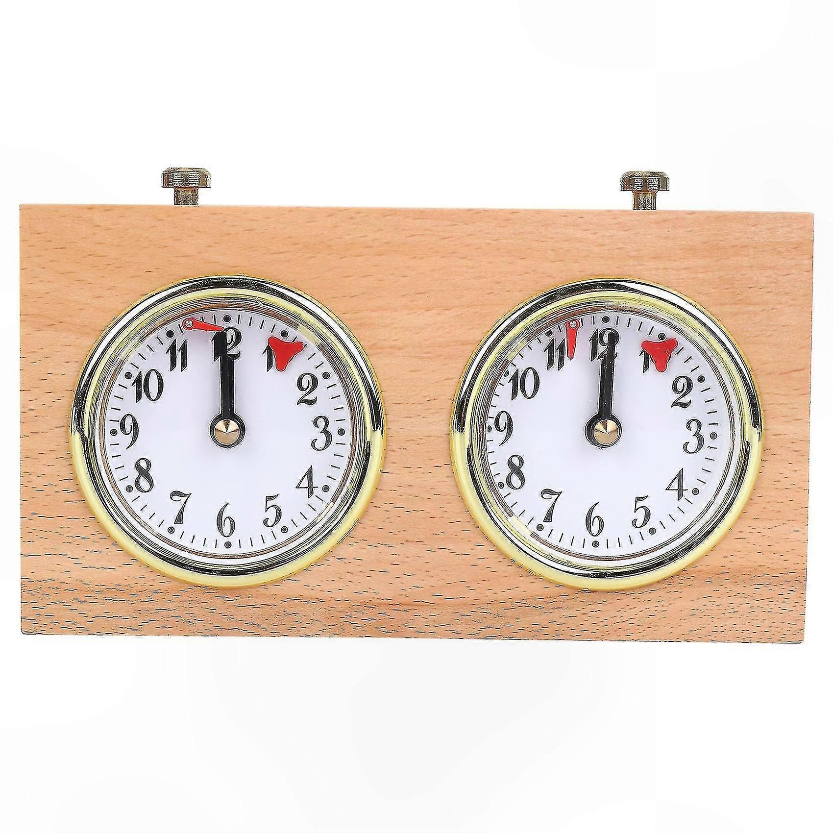 Digital Chess Clock, Wooden Count Up Down Timer, Portable Professional Chess Timer for Tournaments and Practice