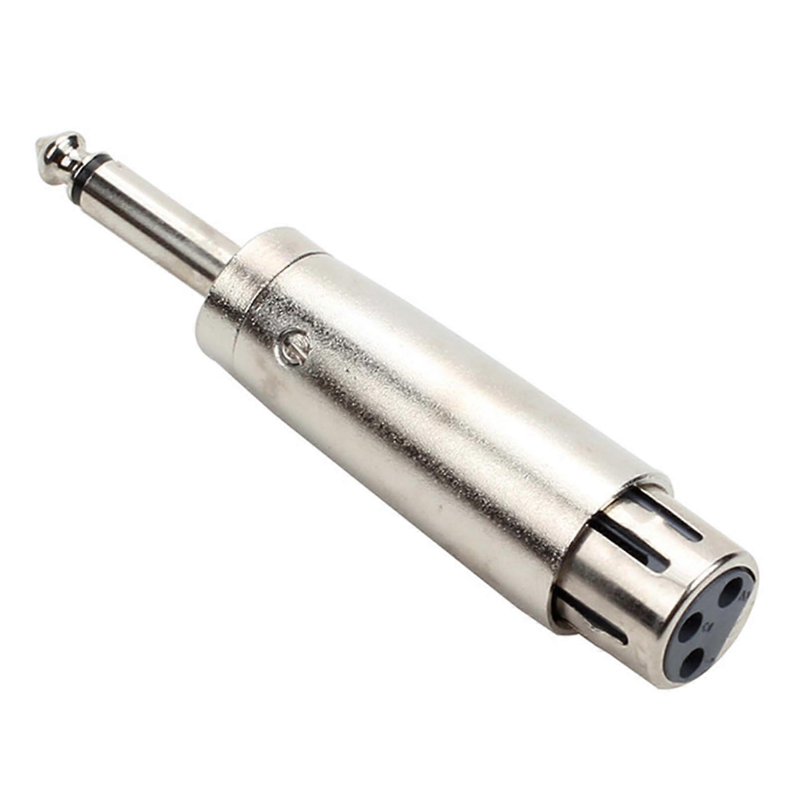 6.35mm To 3Pin Sound Adapter Metal 1/4 Inch 1Channel Plug Input 3Pin Output For Studio And Live Equipment