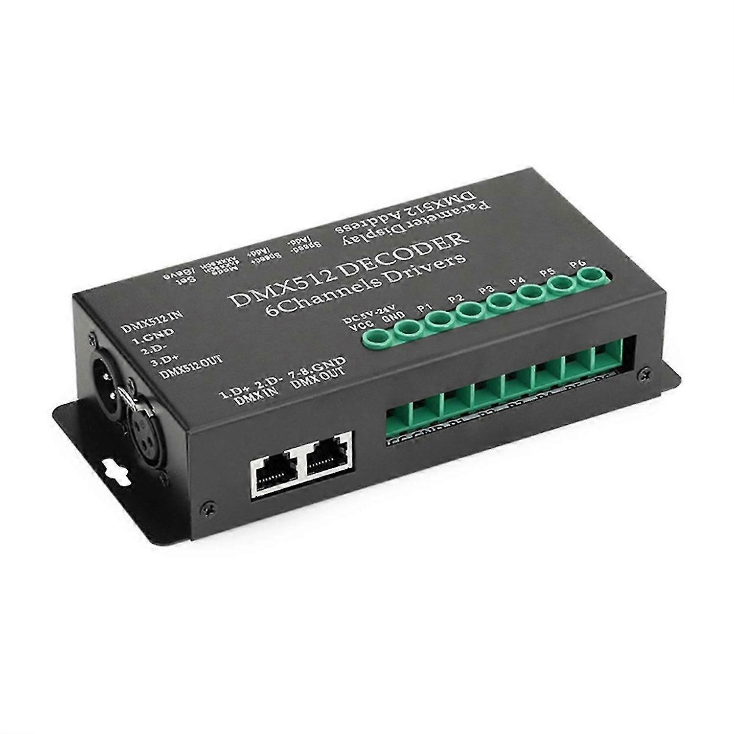 LED Lighting DMX512 Decoder, Console Dimmer RGB 6-Way,