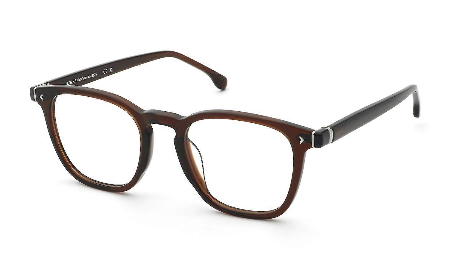 Eyewear Frames Lozza VL4389 06AD MARRON SCURO Transparent LUCIDO 51/21/145 MAN