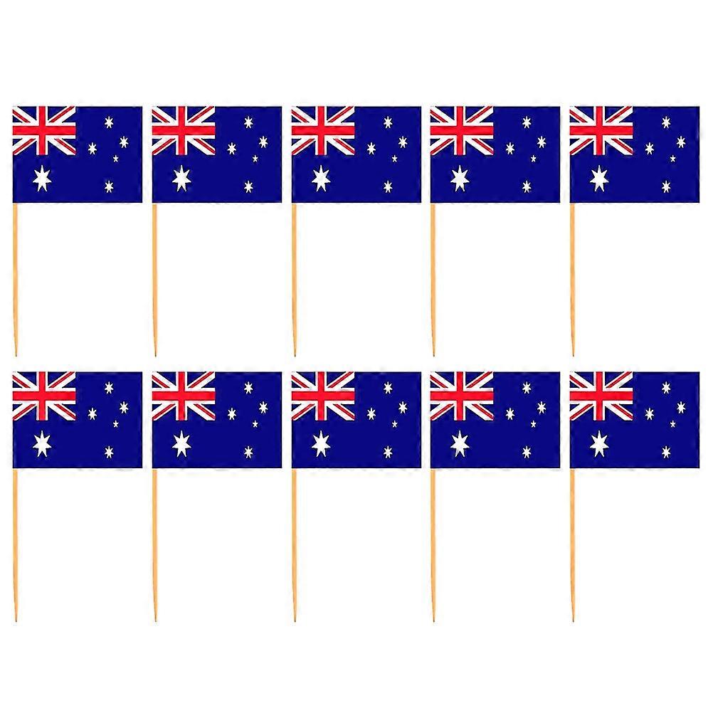 Australian Flag Picks for Food Decoration Use 200Pcs Set