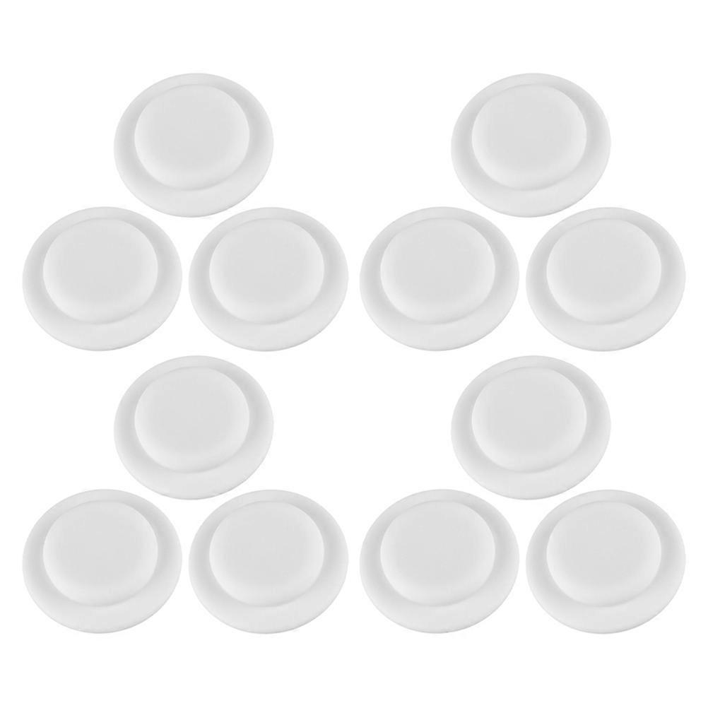White Silicone Milk Bottle Caps for Secure Seal Leakproof Function 15Pcs