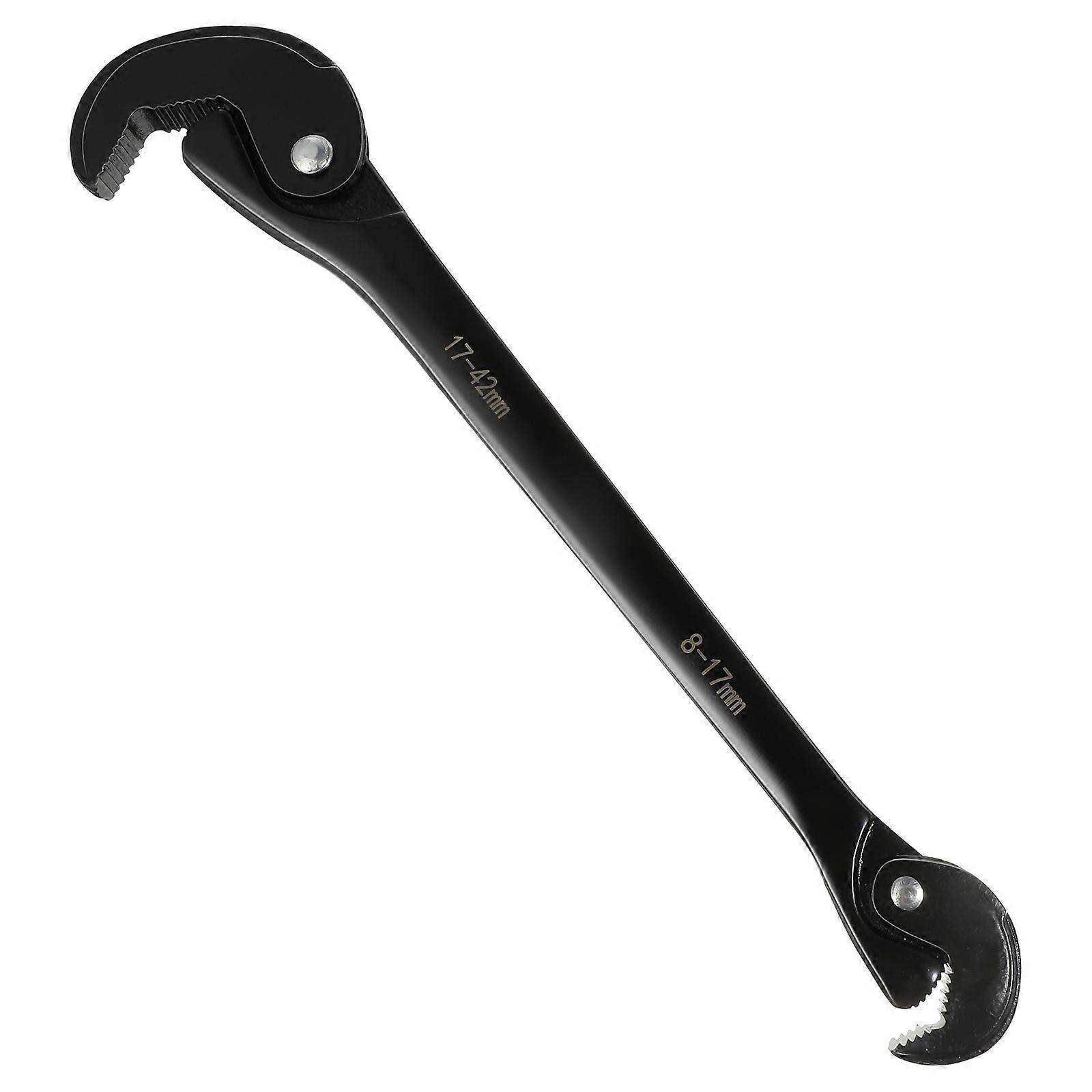 Black Multi-Functional Wrench for Water Pipe Use Durable Steel Material