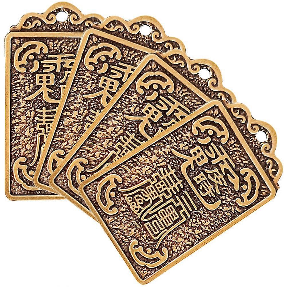 Golden Brass Keychain Decor Year of The Rabbit Pendant for DIY 12Pcs