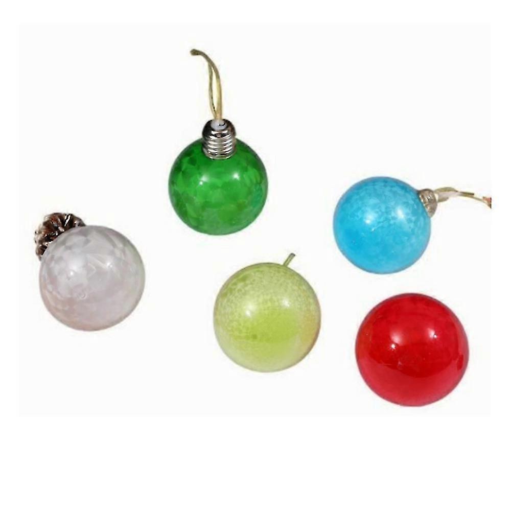 5/6pcs Colorful Christmas Ball LED Light Bulb Creative Waterproof Atmosphere Light Delicate Luminous Christmas Tree Pendant
