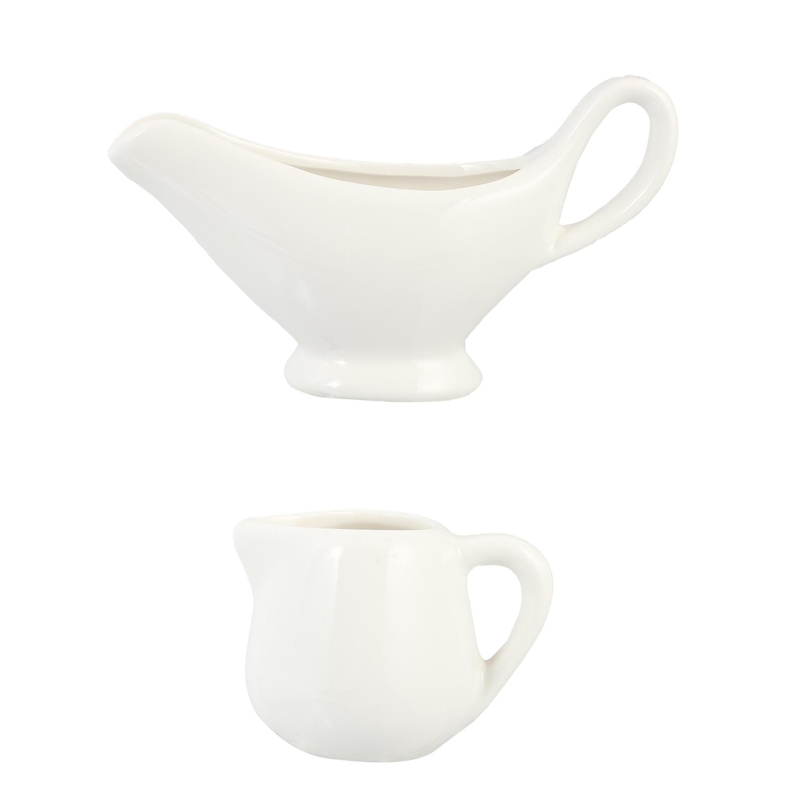 Ceramic Sauce Container for Kitchen Use with 2Pcs Gravy Sauce Buckets