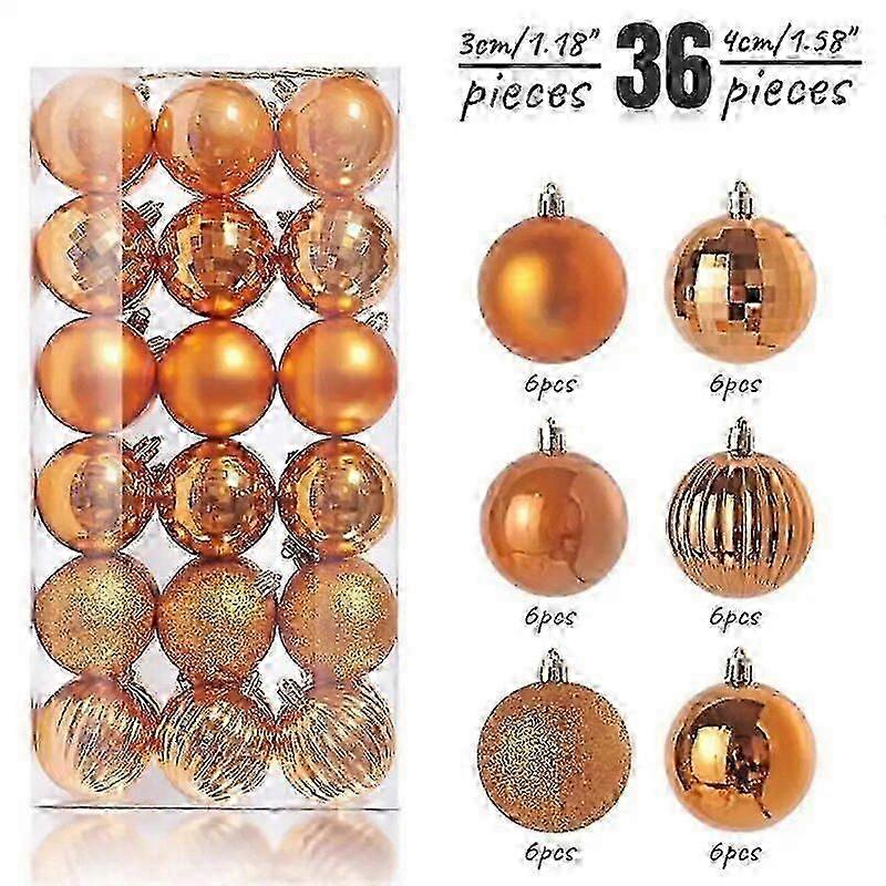 36pcs Christmas Balls Christmas Tree Decorations Xmas Ornaments 3/4cm Polystyrene Ball 2025 New Year