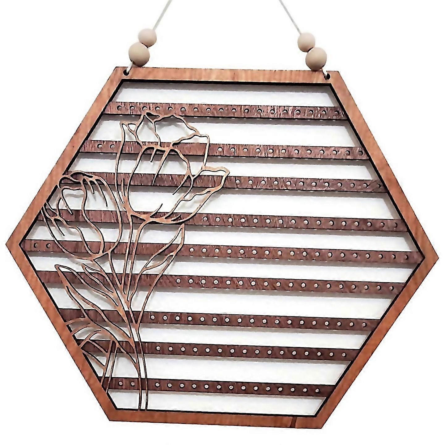 Pour hexagone suspendu boucle d’oreille porte-boucles d’oreilles hexagone rangement