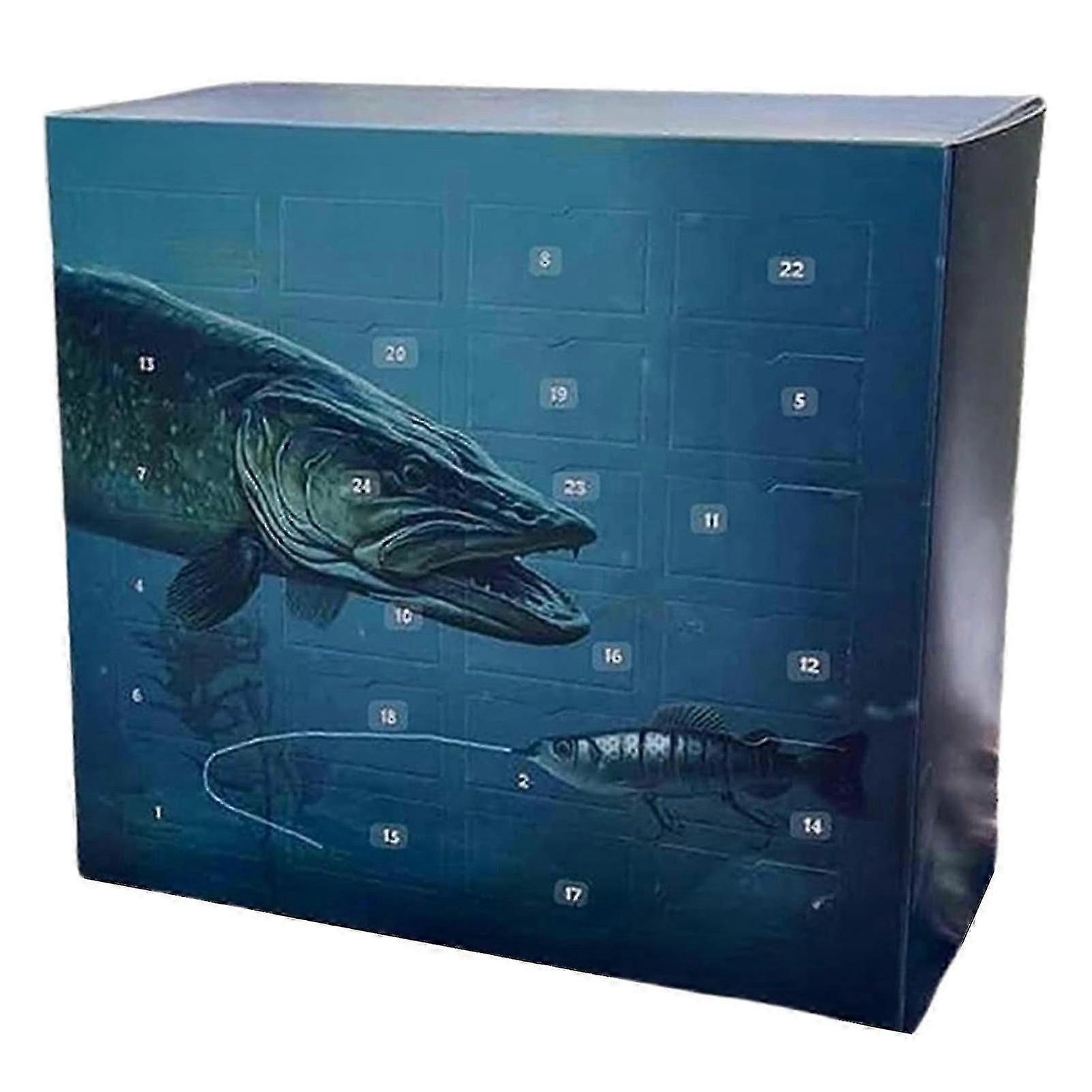 2025 Fishing Lure Advent Calendar 24Days Holiday Christmas Advent Calendar Suitable for Boyfriend Grandpa - DSW