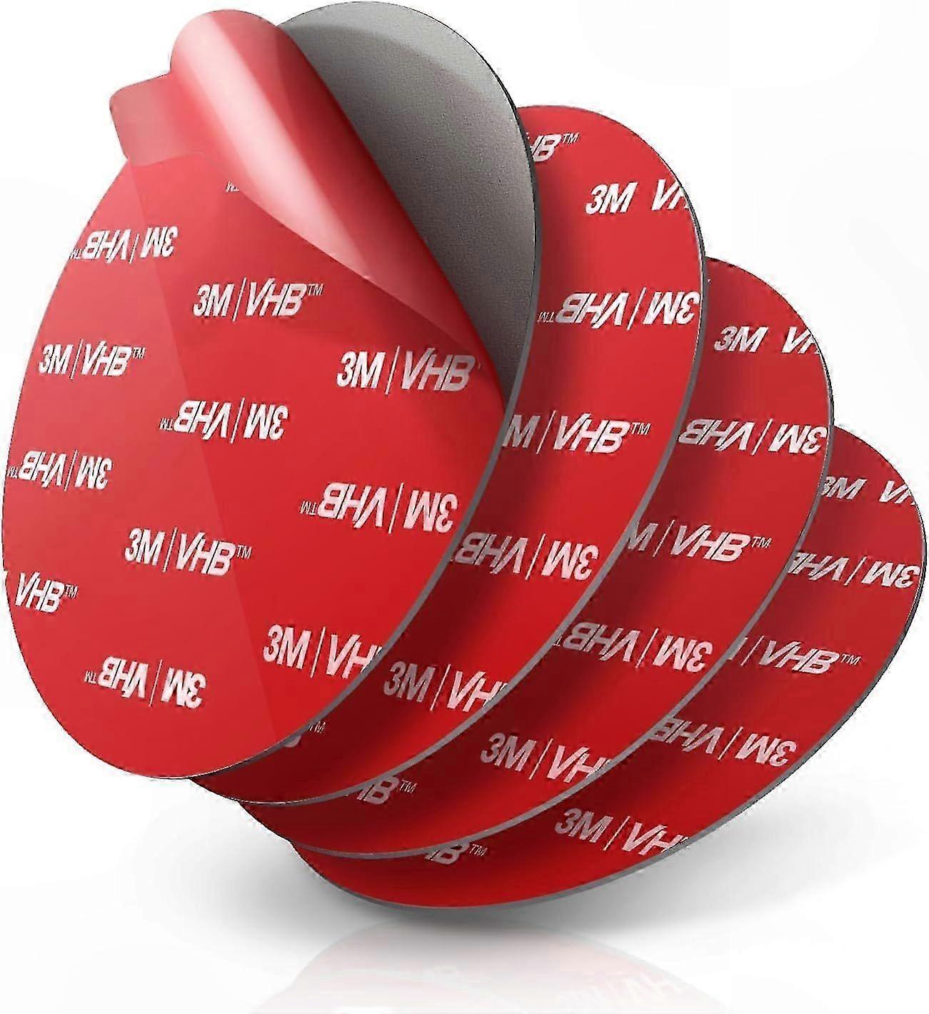Replacement Adhesive Pads for Car Dashboard Mount, 80mm Diameter, 4 Pack Heavy-Duty Double-Sided Sticky Circles